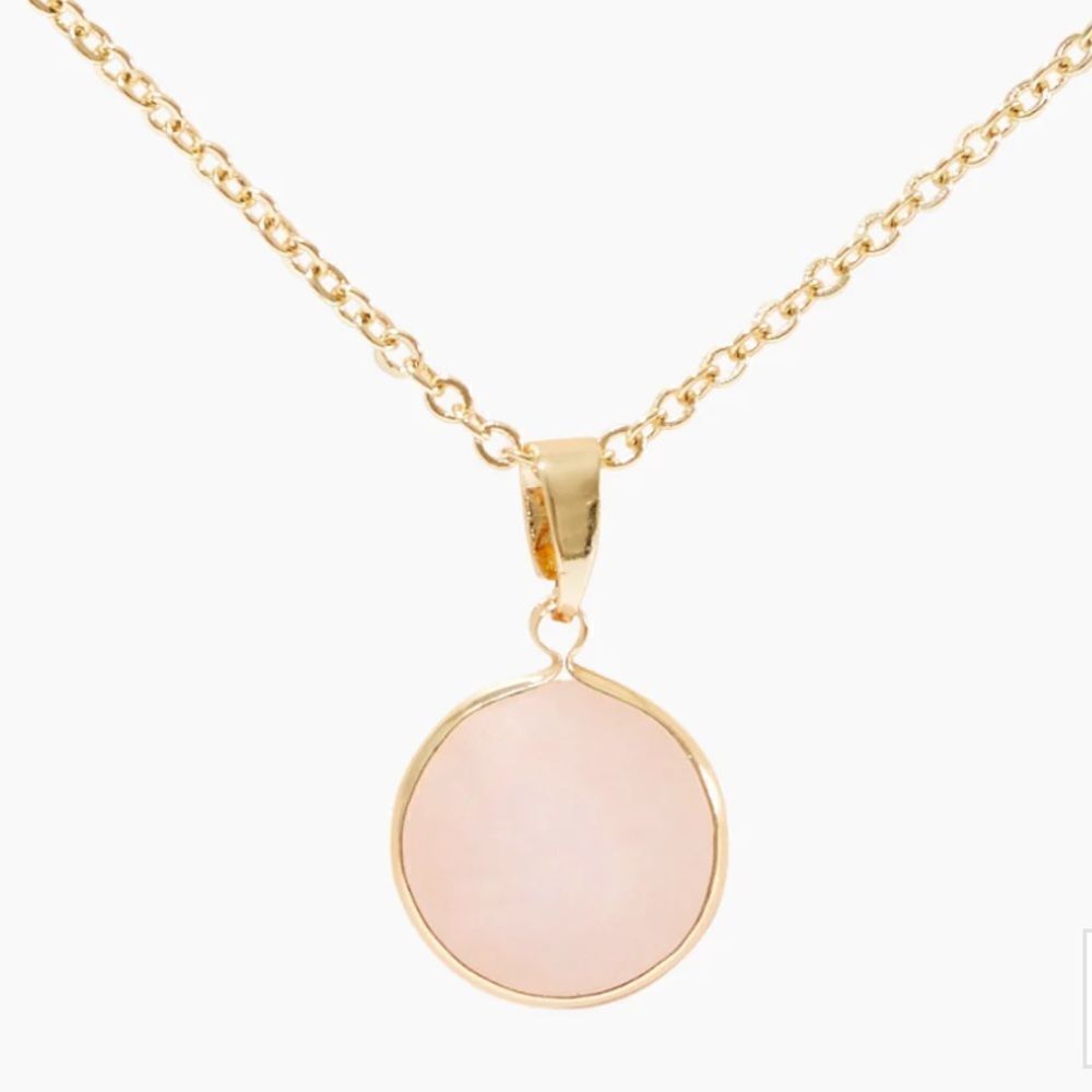 Rose  Serenity  Sanctuary Project Gold Necklace Pink Pendant